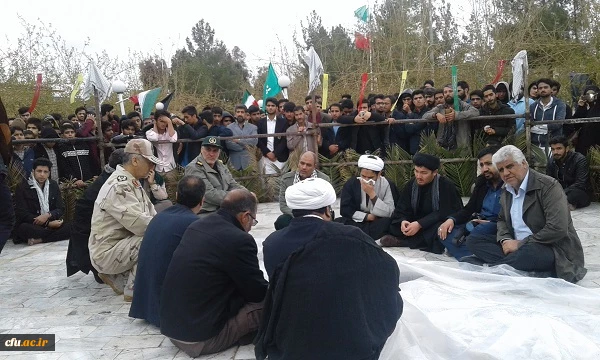 مراسم تشییع و تدفین  شهید گمنام در پردیس شهید مطهری دانشگاه فرهنگیان سیستان وبلوچستان  برگزار شد