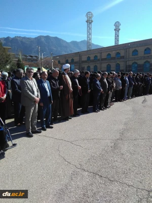 حضور مسئولان و کارکنان دانشگاه فرهنگیان استان لرستان در مراسم تشییع و خاکسپاری دو شهید گمنام دوران دفاع مقدس