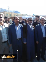 حضور مسئولین و کارکنان دانشگاه فرهنگیان استان لرستان در مراسم تشییع و خاکسپاری دو شهید گمنام دوران دفاع مقدس