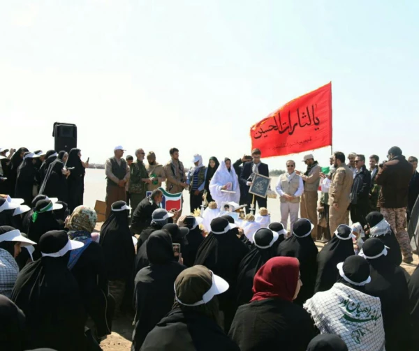 ازدواج دانشجویی در کنار بهشت آبی اروند زیر سایه پرچم آقا امام رضا(ع) 3