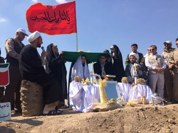 ازدواج دانشجویی در کنار بهشت آبی اروند زیر سایه پرچم آقا امام رضا(ع) 4