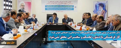 دکتر محمدی در اولین جلسه شورای راهبری قطب سه فرهنگی و اجتماعی عنوان کرد؛

کار فرهنگی با دستور، تحکم و سخنرانی محقق نمی شود