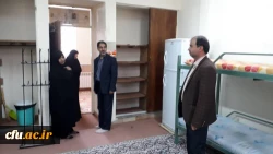 بازدید دکتر توان مدیریت امور پردیس های دانشگاه فرهنگیان استان کرمان از پایگاه اسکان نوروزی پردیس شهید باهنر