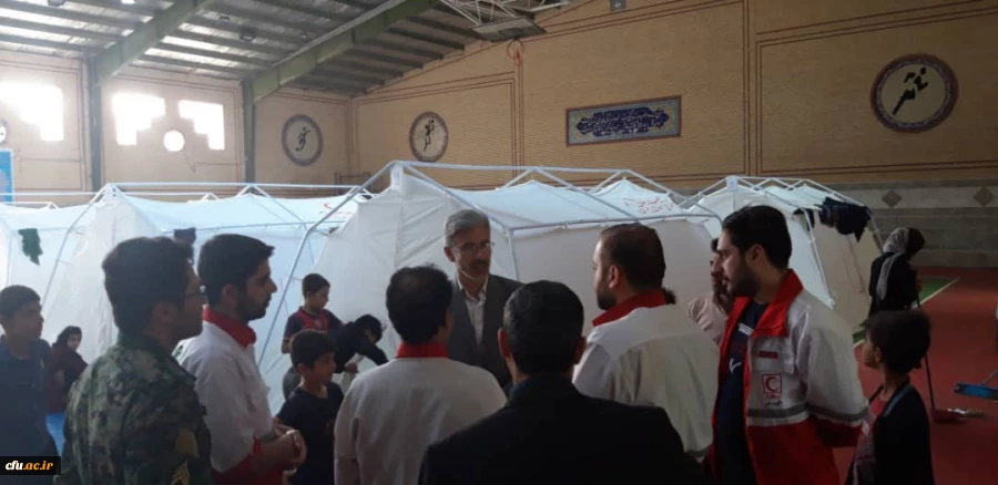 بازدید دکتر جرفی سرپرست مدیریت امور پردیس های استان خوزستان و آقای قربانپور معاونت توسعه منابع و امور دانشجویی از وضعیت امداد رسانی به عشایر روستا های شهرستان دزفول