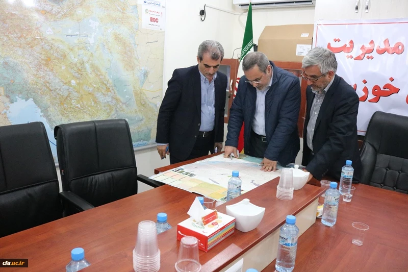 همراهی رییس دانشگاه فرهنگیان  با وزیر آموزش و پرورش در بازدید از مناطق سیل زده  استان خوزستان 3
