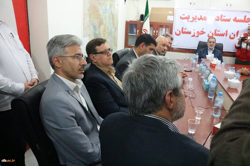 همراهی رییس دانشگاه فرهنگیان  با وزیر آموزش و پرورش در بازدید از مناطق سیل زده  استان خوزستان 4