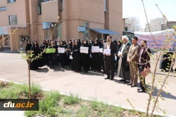 برگزاری تجمع اعتراضی درمحکومیت توهین رژیم آمریکا به سپاه پاسداران دردانشگاه فرهنگیان استان قزوین 2