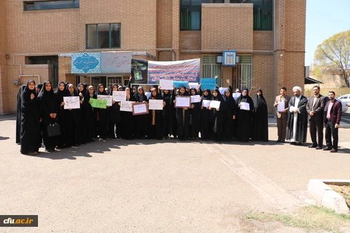 برگزاری تجمع اعتراضی درمحکومیت توهین رژیم آمریکا به سپاه پاسداران دردانشگاه فرهنگیان استان قزوین 3