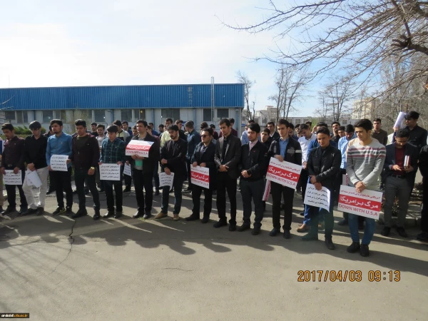 محکومیت اقدام نابخردانه دولت ترامپ علیه سپاه پاسداران انقلاب اسلامی توسط دانشجومعلمان، اساتید و کارکنان دانشگاه فرهنگیان استان اردبیل

«اگر سپاه نبود، کشور هم نبود» 2