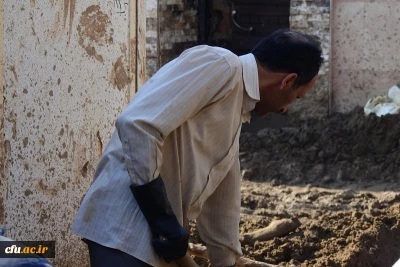 حضور کارکنان و اساتید جهادی دانشگاه فرهنگیان استان لرستان در شهر سیل زده پلدختر