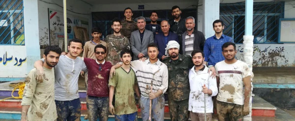 حضوردانشجومعلمان پردیس آیت الله خامنه ای گرگان در قالب اردوی جهادی در مناطق سیل زده 2