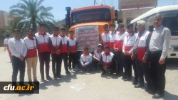 بدرقه و اعزام جمعی از دانشجومعلمان جهادگر داوطلب پردیس علامه طباطبایی دانشگاه فرهنگیان استان بوشهر به مناطق سیل زده خوزستان برای امدادرسانی به هموطنان سیل زده  9