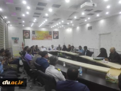 برگزاری جلسه دانشگاه فرهنگیان استان خوزستان با مدیر کل هلال احمر و ستاد مرکزی کمکهای مردمی استان با حضور نماینده مردم اهواز در مجلس شورای اسلامی