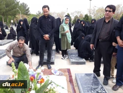 شرکت دانشجو معلمان پردیس امام جعفر صادق(ع) خواهران و جمعی از کارکنان پردیس های خراسان شمالی در مراسم چهلمین روز درگذشت دانشجو معلم عاطفه تقی زاده 2