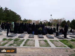 شرکت دانشجو معلمان پردیس امام جعفر صادق(ع) خواهران و جمعی از کارکنان پردیس های خراسان شمالی در مراسم چهلمین روز درگذشت دانشجو معلم عاطفه تقی زاده 2