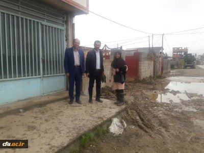 بازدید معاون آموزش و تحصیلات تکمیلی دانشگاه فرهنگیان از مناطق سیل زده استان گلستان