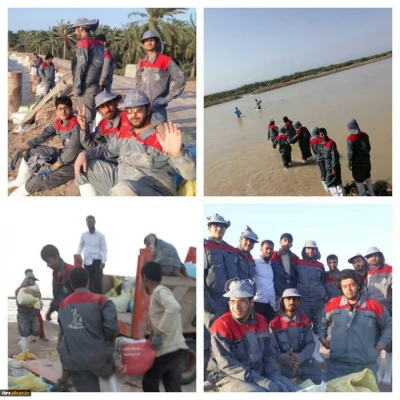 اعزام اردو جهادی دانشجو معلمان دانشگاه فرهنگیان استان فارس در مناطق آسیب دیده از قبیل:شوشتر،اهواز و دارخوین