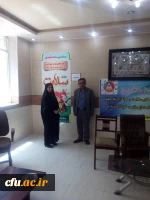 بازدید سرپرست و معاون توسعه منابع و امور دانشجویی پردیس بنت الهدی صدر بوشهر ازبرنامه های هفته سلامت این پردیس 5