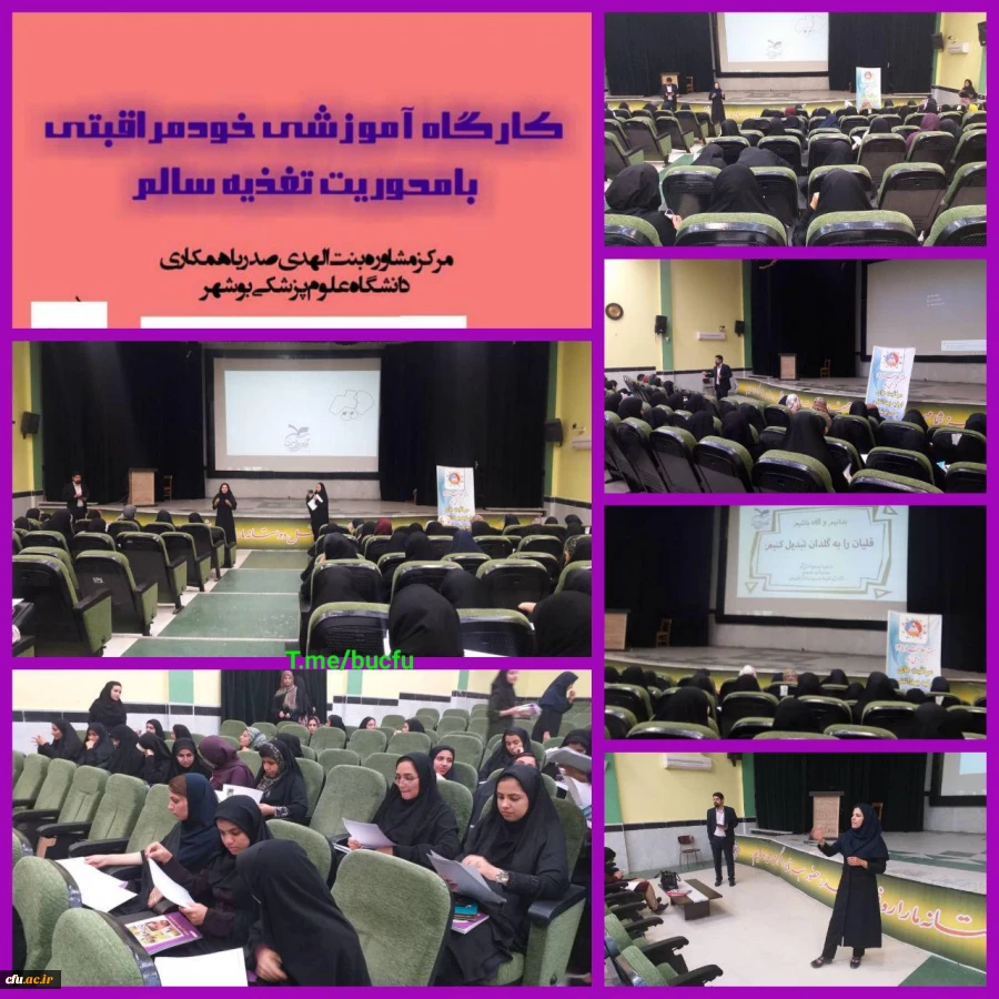 بازدید سرپرست و معاون توسعه منابع و امور دانشجویی پردیس بنت الهدی صدر بوشهر ازبرنامه های هفته سلامت این پردیس 10