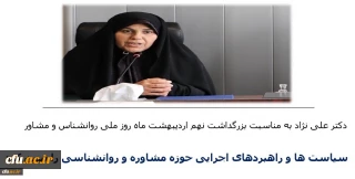 دکتر علی نژاد به مناسبت بزرگداشت روز روانشناسی و مشاوره عنوان کرد:

سیاست ها و برنامه های راهبردی حوزه روانشناسی و مشاوره