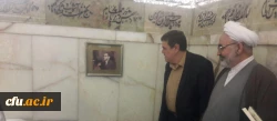 حضور رئیس دانشگاه فرهنگیان کشور در کنار مزار شهید هاشمی نژاد در مشهد مقدس