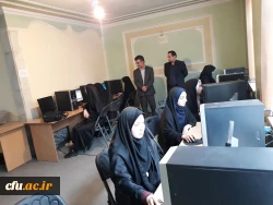 بازدید اعضای کمیته آموزش الکترونیکی و تولید محتوای دانشگاه فرهنگیان استان از روند برگزاری دوره مهارتهای هفتگانه ICDL 3