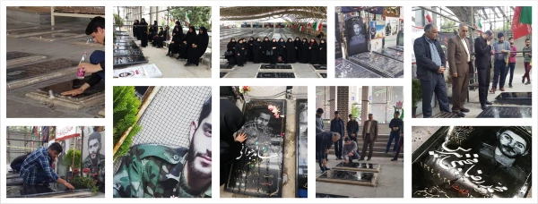 حضور دانشجومعلمان دانشگاه فرهنگیان آذربایجان شرقی در مزار شهدا