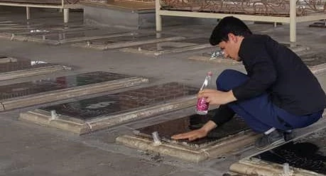 حضور دانشجومعلمان دانشگاه فرهنگیان آذربایجان شرقی در مزار شهدا