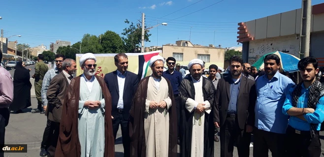 شرکت اساتید،دانشجویان وکارکنان دانشگاه فرهنگیان استان قزوین درراهپیمایی باشکوه روزجهانی قدس 2