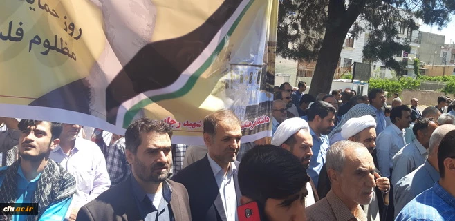 شرکت اساتید،دانشجویان وکارکنان دانشگاه فرهنگیان استان قزوین درراهپیمایی باشکوه روزجهانی قدس 4