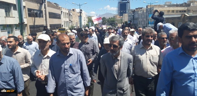 شرکت اساتید،دانشجویان وکارکنان دانشگاه فرهنگیان استان قزوین درراهپیمایی باشکوه روزجهانی قدس 5