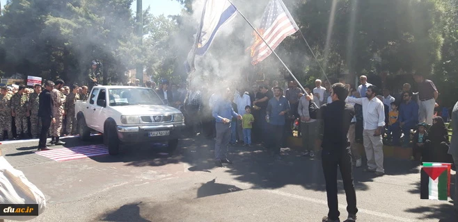 شرکت اساتید،دانشجویان وکارکنان دانشگاه فرهنگیان استان قزوین درراهپیمایی باشکوه روزجهانی قدس 6