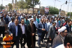 حضور باشکوه و گسترده دانشگاهیان دانشگاه فرهنگیان استان کرمان در راهپیمایی روز جهانی قدس
