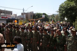 حضور باشکوه و گسترده دانشگاهیان دانشگاه فرهنگیان استان کرمان در راهپیمایی روز جهانی قدس