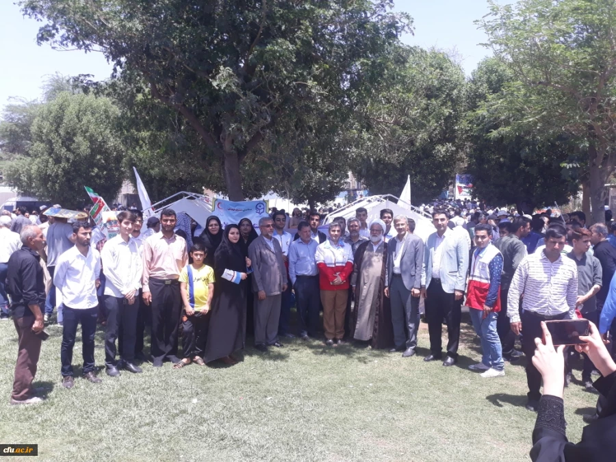 حضور پرسنل دانشگاه فرهنگیان استان خوزستان در مراسم راهپیمایی روز جهانی قدس