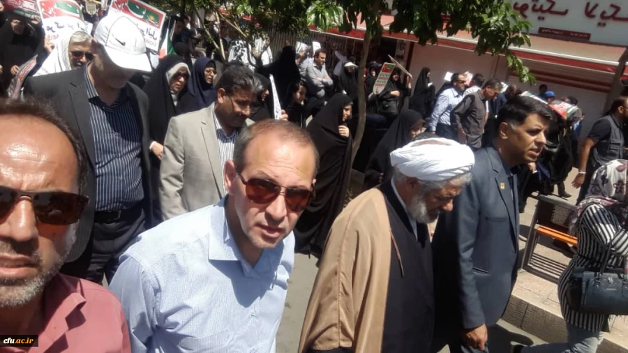 دانشگاه فرهنگیان فارس همراه با مردم شریف شیراز در راهپیمایی روز قدس با شعار «نه به معامله قرن» 3