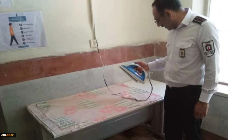 بازدید کارشناسان سازمان آتش نشانی و خدمات ایمنی شهرداری کرمان از دانشگاه فرهنگیان استان