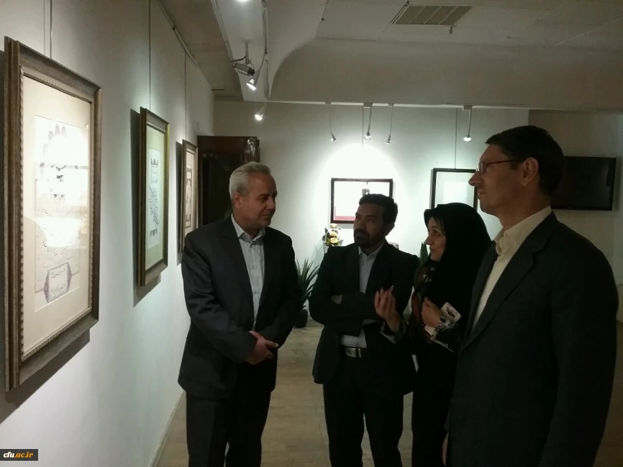 افتتاح نمایشگاه خوشنویسی عضو هیات علمی دانشگاه فرهنگیان خراسان رضوی با عنوان یک میم 3