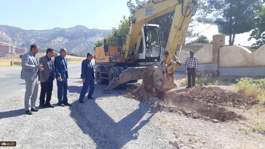شروع عملیات پروژه آب رسانی به پردیس شهید مدرس دانشگاه فرهنگیان استان ایلام