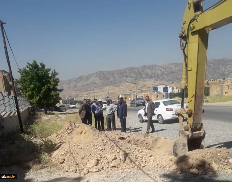 شروع عملیات پروژه آب رسانی به پردیس شهید مدرس دانشگاه فرهنگیان استان ایلام