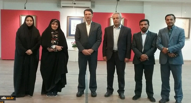 افتتاح نمایشگاه خوشنویسی عضو هیات علمی دانشگاه فرهنگیان خراسان رضوی با عنوان یک میم