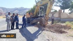 شروع عملیات پروژه آب رسانی به پردیس شهید مدرس دانشگاه فرهنگیان استان ایلام