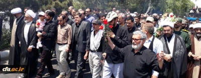 مراسم وداع و تدفین شهید گمنام قم با حضور رییس و معاون فرهنگی دانشگاه فرهنگیان