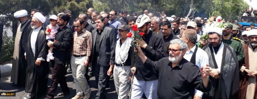 مراسم وداع و تدفین شهید گمنام قم با حضور رییس و معاون فرهنگی دانشگاه فرهنگیان 4