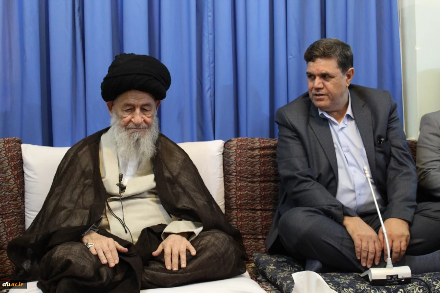 دیدار اعضای هیئت رئیسه و مدیران استانی دانشگاه فرهنگیان سراسر کشور با مرجع تقلید جهان تشییع حضرت آیت الله العظمی علوی گرگانی