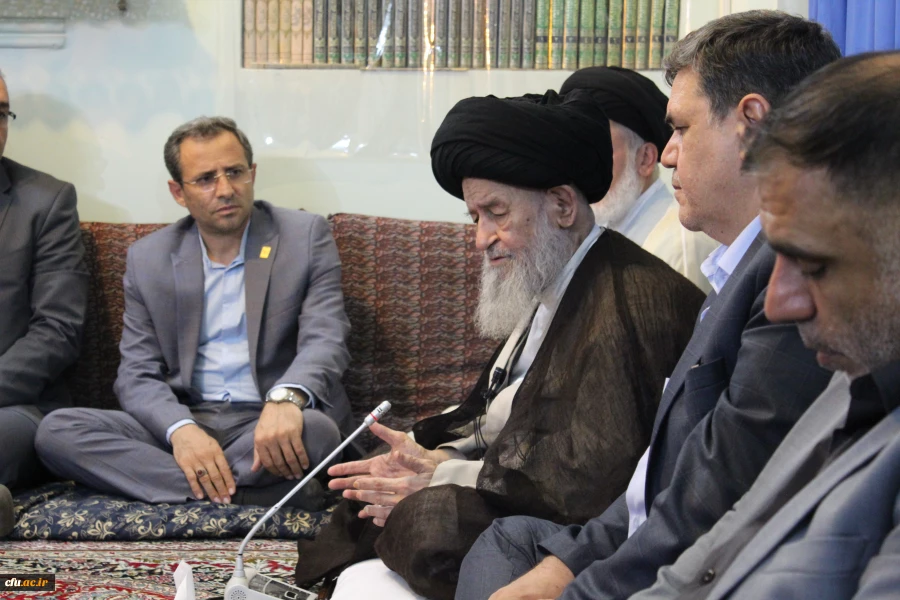 دیدار اعضای هیئت رئیسه و مدیران استانی دانشگاه فرهنگیان سراسر کشور با مرجع تقلید جهان تشییع حضرت آیت الله العظمی علوی گرگانی