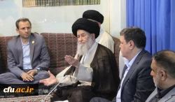 دیدار اعضای هیئت رئیسه و مدیران استانی دانشگاه فرهنگیان سراسر کشور با مرجع تقلید جهان تشییع حضرت آیت الله العظمی علوی گرگانی