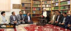 دیدار اعضای هیئت رئیسه و مدیران استانی دانشگاه فرهنگیان سراسر کشور با مرجع تقلید جهان تشییع حضرت آیت الله العظمی مکارم شیرازی