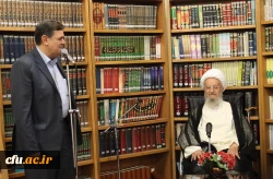 دیدار اعضای هیئت رئیسه و مدیران استانی دانشگاه فرهنگیان سراسر کشور با مرجع تقلید جهان تشییع حضرت آیت الله العظمی مکارم شیرازی