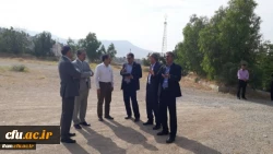 بازدید مدیر کل محترم رفاه و پشتیبانی سازمان مرکزی از زمین در دست احداث سالن اجتماعات پردیس شهید مدرس